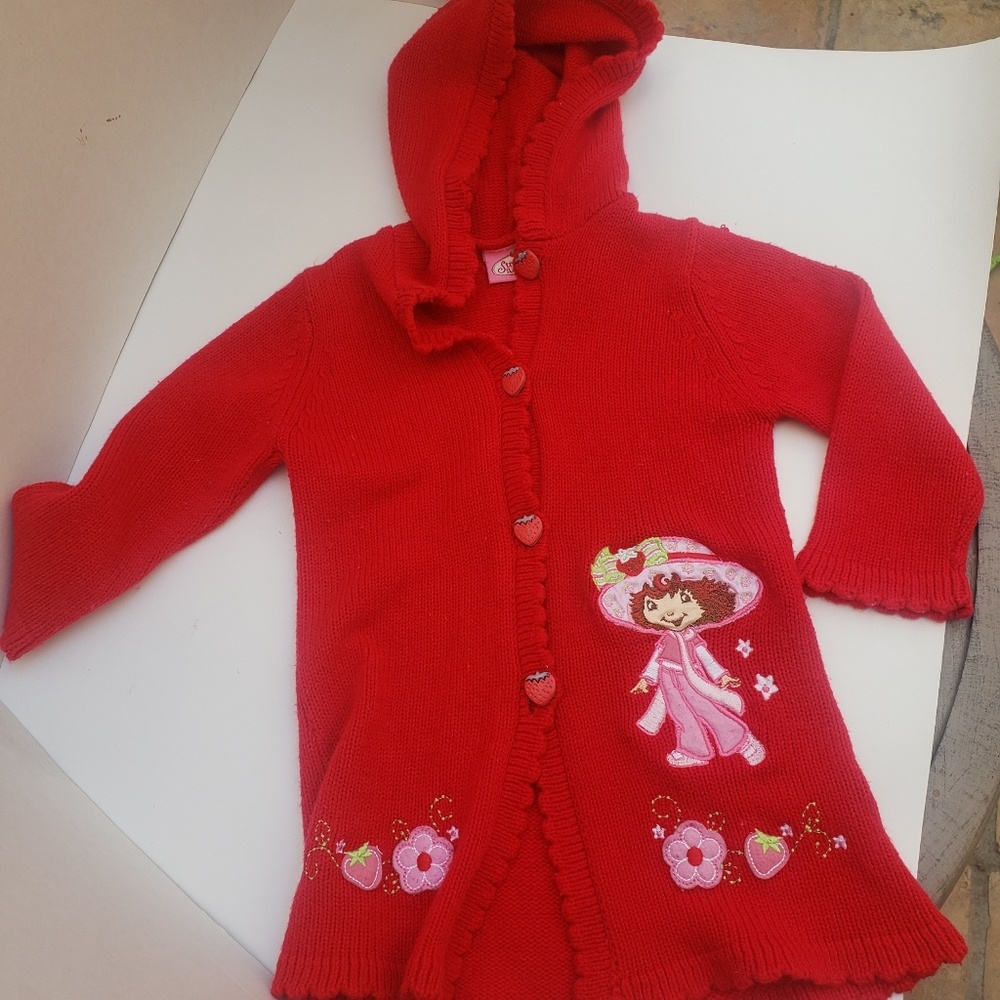 Strawberry Shortcake button up sweater